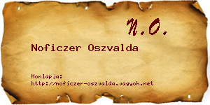 Noficzer Oszvalda névjegykártya